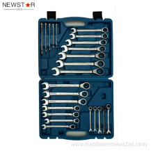 24PCS Black Ratchet Adjustable Wrench Spanner Tool Box